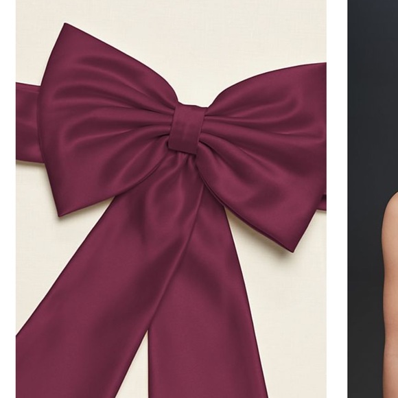 Wine Flower Girl Sash - Picture 2 of 2